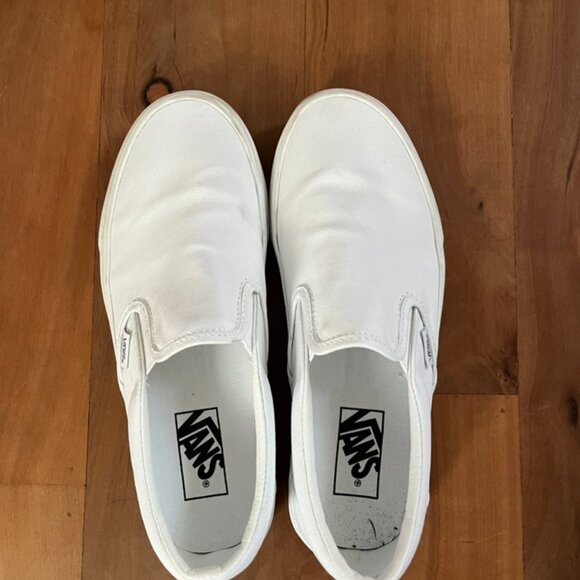 White Vans Slip Ons - Picture 2 of 5